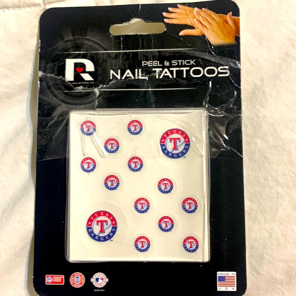 Texas ranger nail tattoos